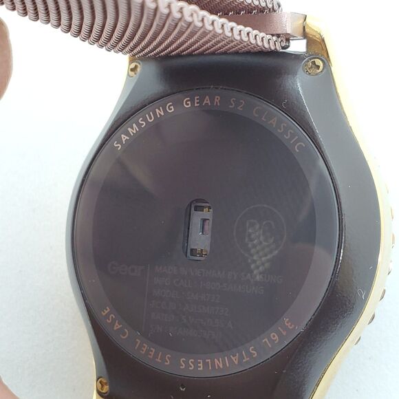 Samsung Galaxy Gear S2 40MM Rose Gold Case Rose Gold Milanese Band Working - Picture 9 of 16